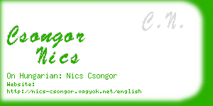 csongor nics business card